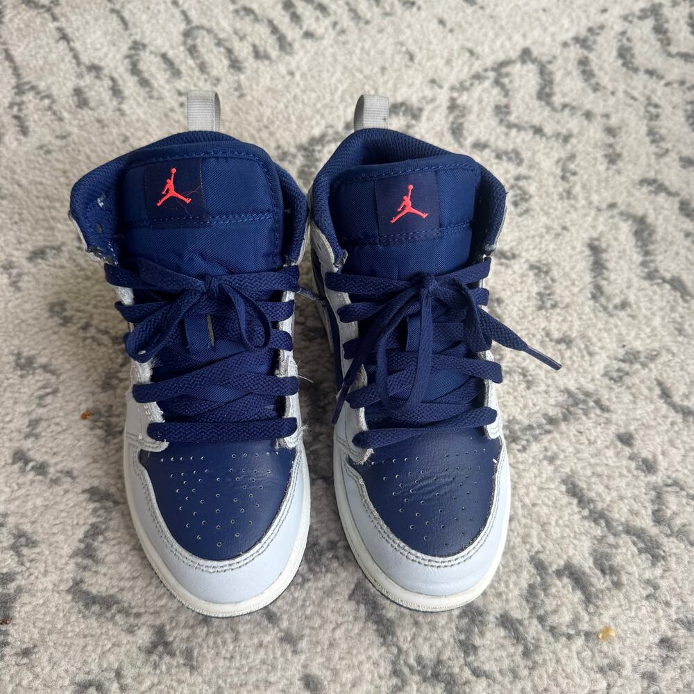 Air Jordan Little Kid's Jordan 1 Mid Blue Void/Pure Platinum (DQ8424 403) - 13C - Picture 4 of 7